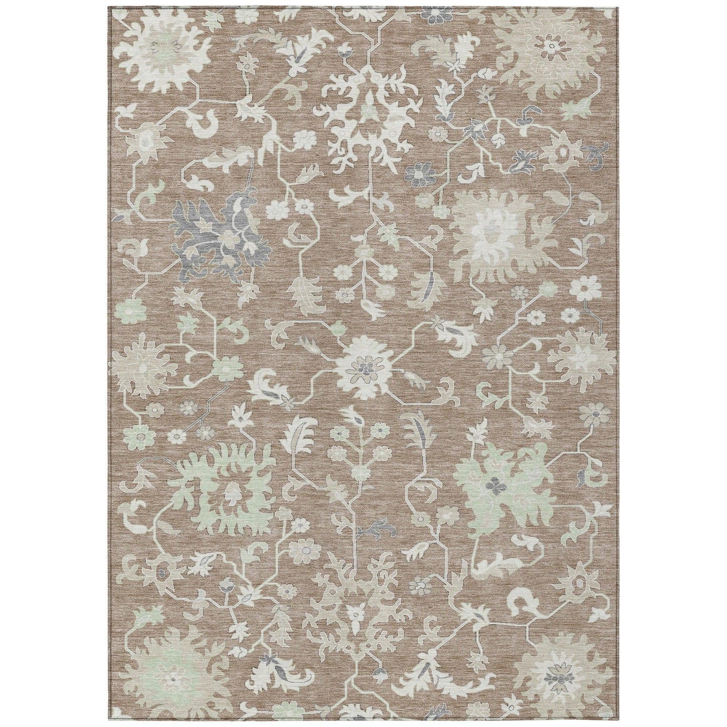 Addison Rugs Taelius Brown Washable Indoor-Outdoor Rug