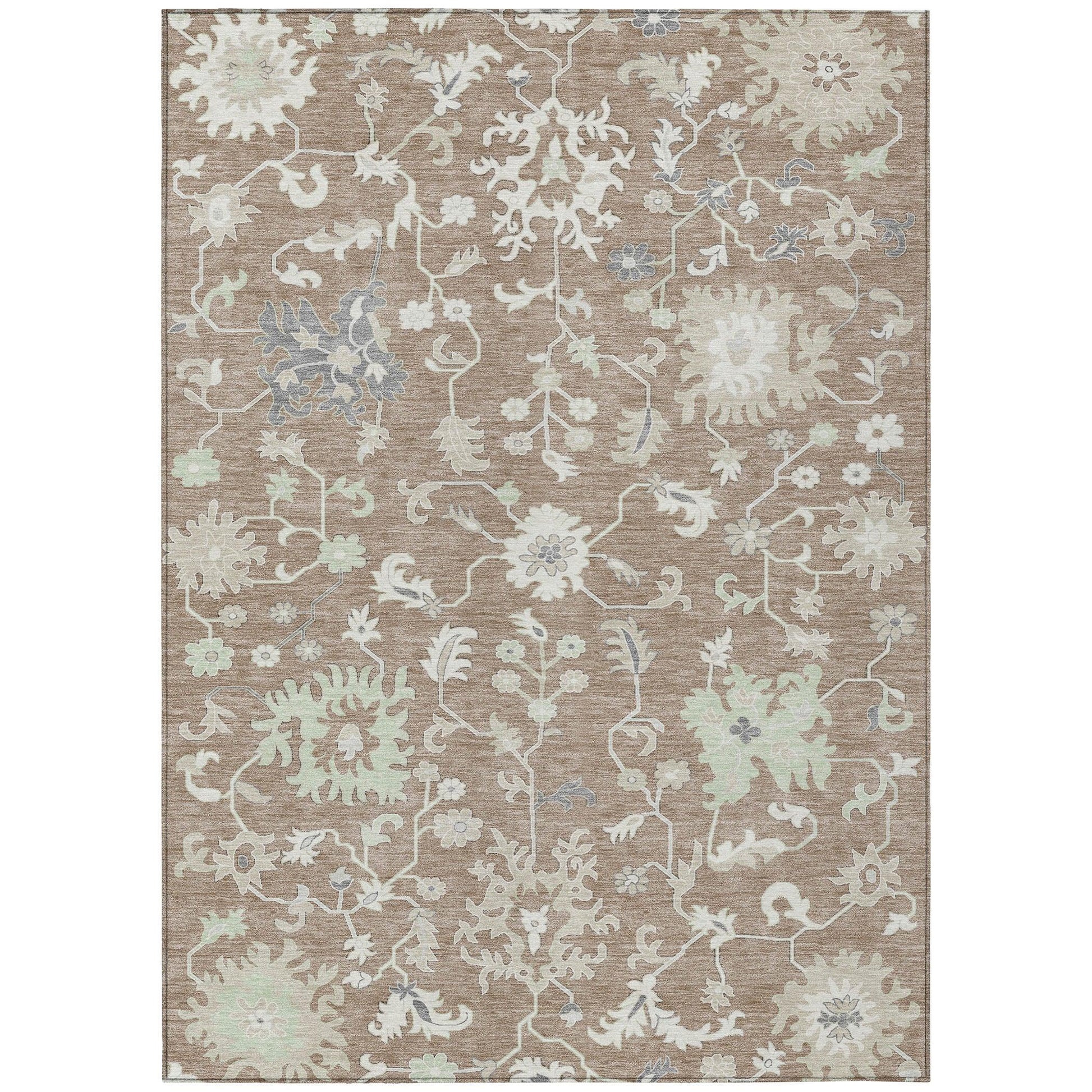 Addison Rugs Taelius Brown Washable Indoor-Outdoor Rug