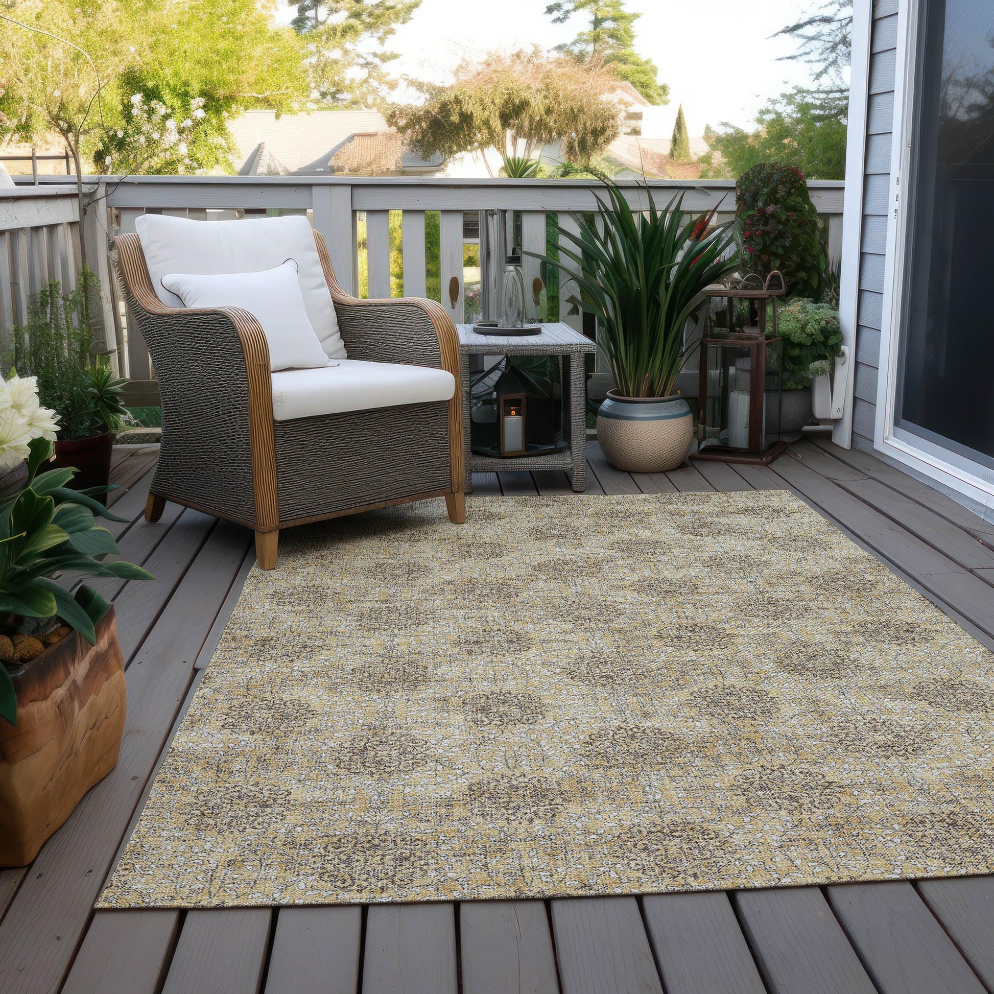Addison Rugs Taelora Gold Washable Indoor-Outdoor Rug