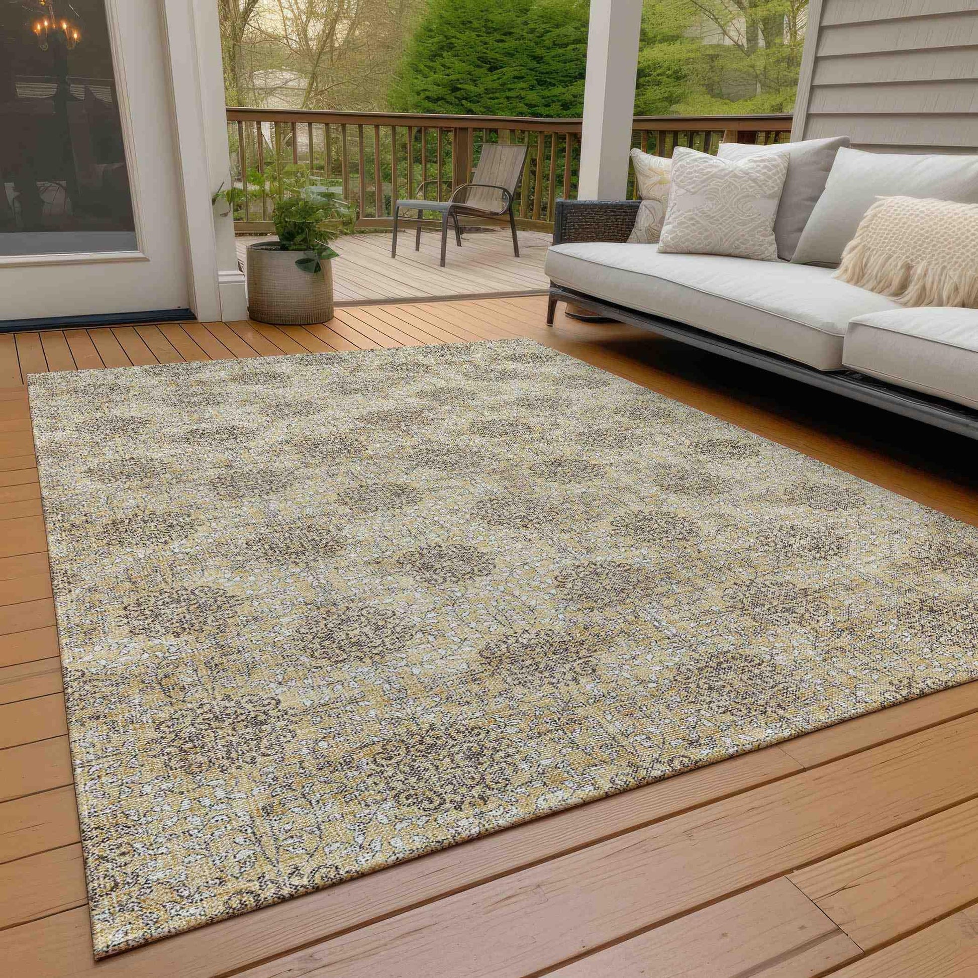 Addison Rugs Taelora Gold Washable Indoor-Outdoor Rug