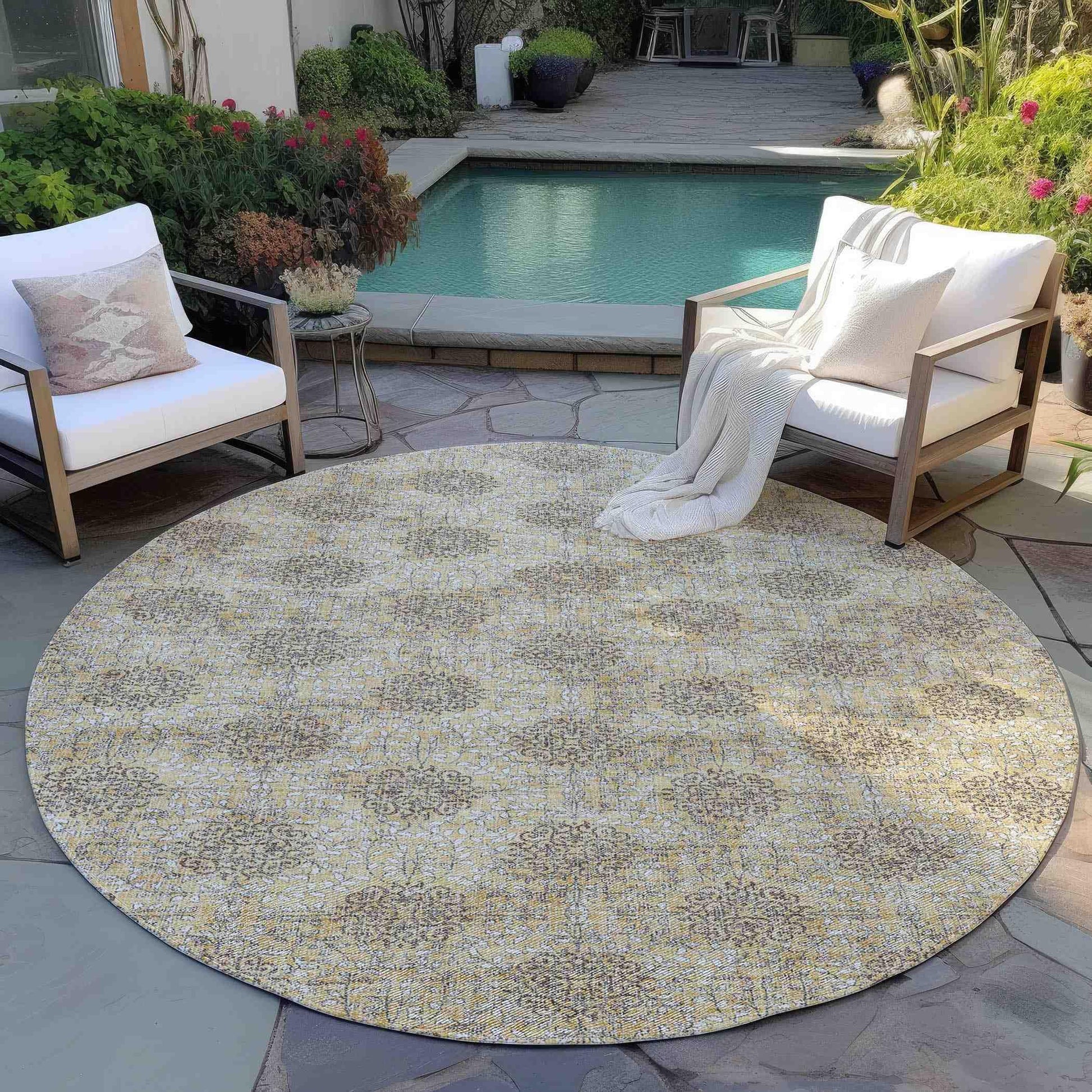 Addison Rugs Taelora Gold Washable Indoor-Outdoor Rug