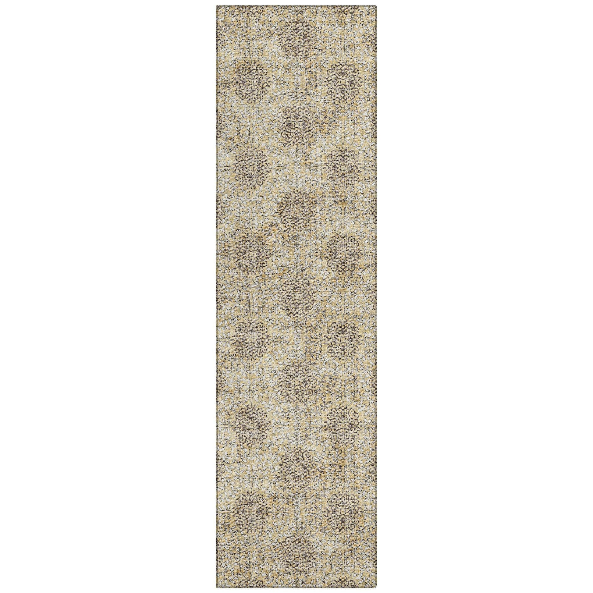 Addison Rugs Taelora Gold Washable Indoor-Outdoor Rug