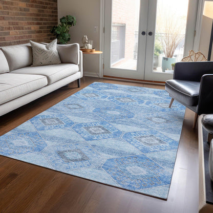 Addison Rugs Uraain Blue Washable Indoor-Outdoor Rug