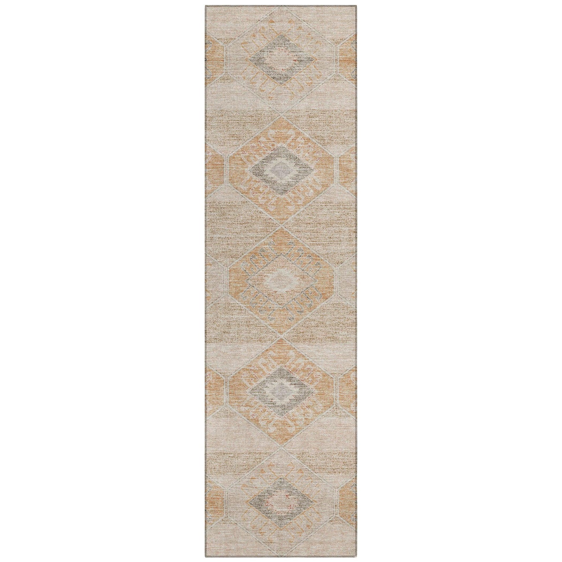 Addison Rugs Uraain Orange Washable Indoor-Outdoor Rug