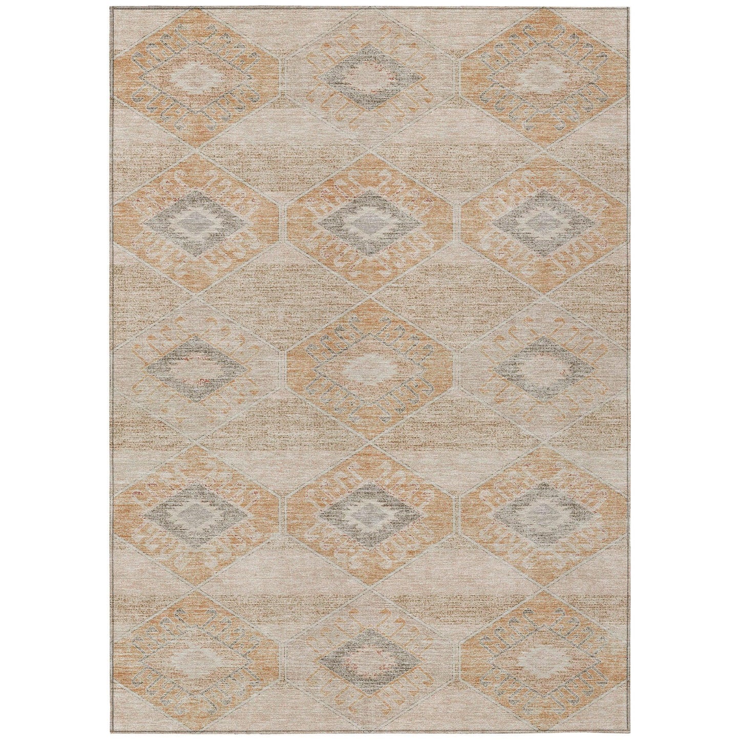Addison Rugs Uraain Orange Washable Indoor-Outdoor Rug