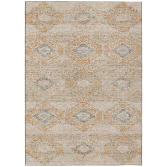 Addison Rugs Uraain Orange Washable Indoor-Outdoor Rug