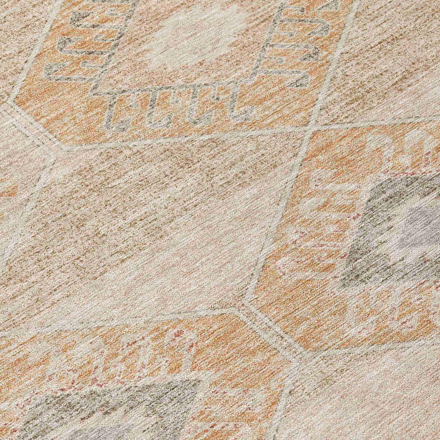 Addison Rugs Uraain Orange Washable Indoor-Outdoor Rug