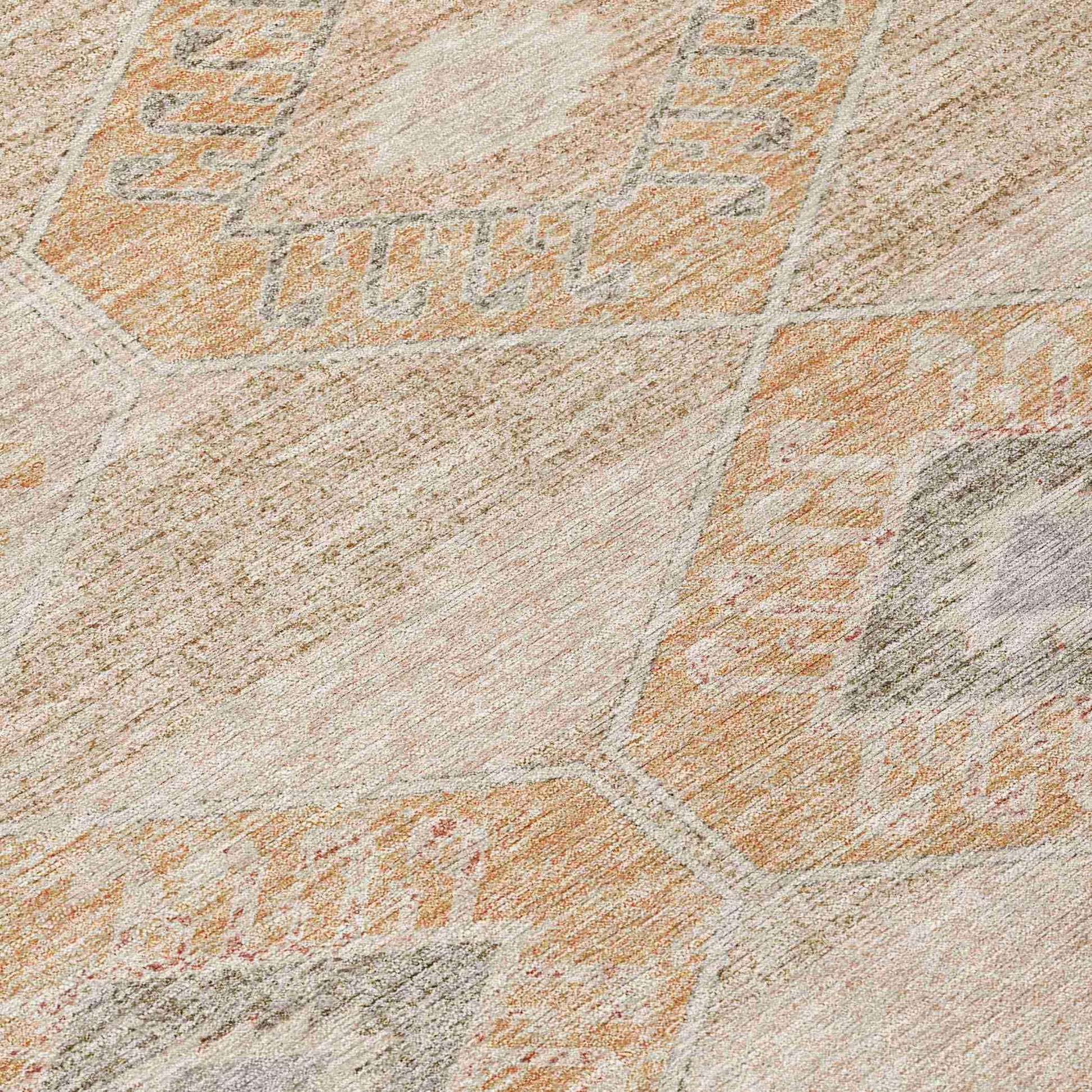 Addison Rugs Uraain Orange Washable Indoor-Outdoor Rug