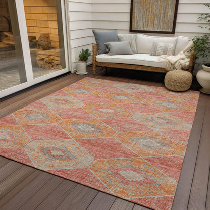 Addison Rugs Uraain Coral Washable Indoor-Outdoor Rug