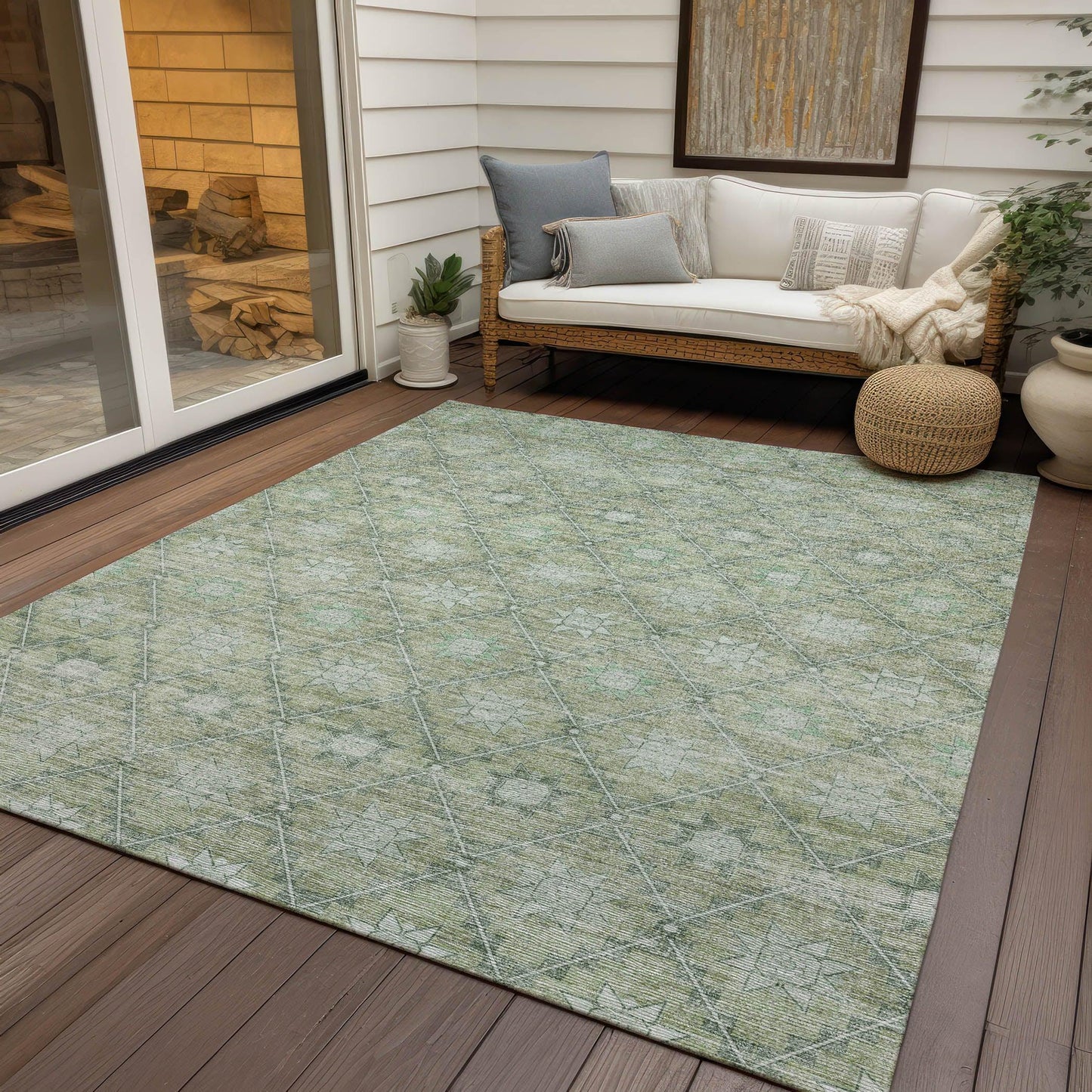 Addison Rugs Uraas Aloe Washable Indoor-Outdoor Rug