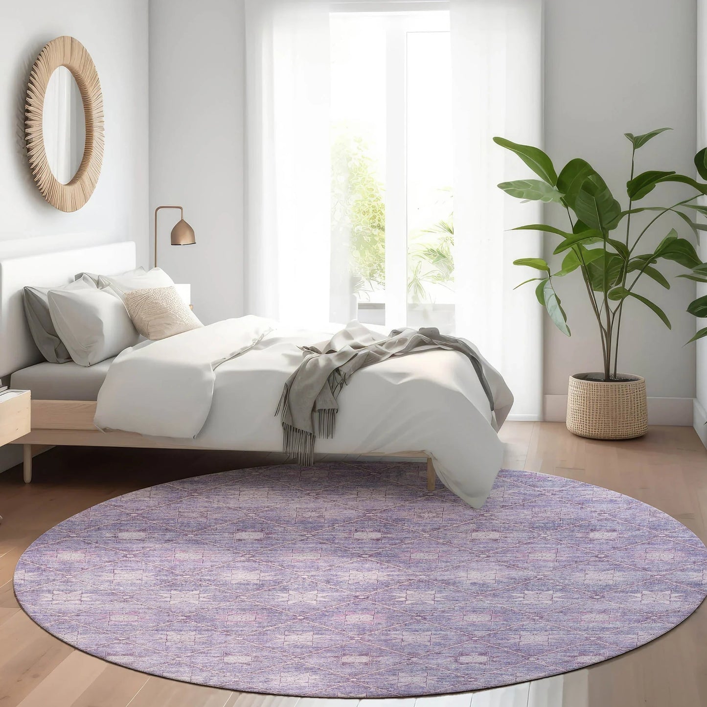 Addison Rugs Uraas Purple Washable Indoor-Outdoor Rug