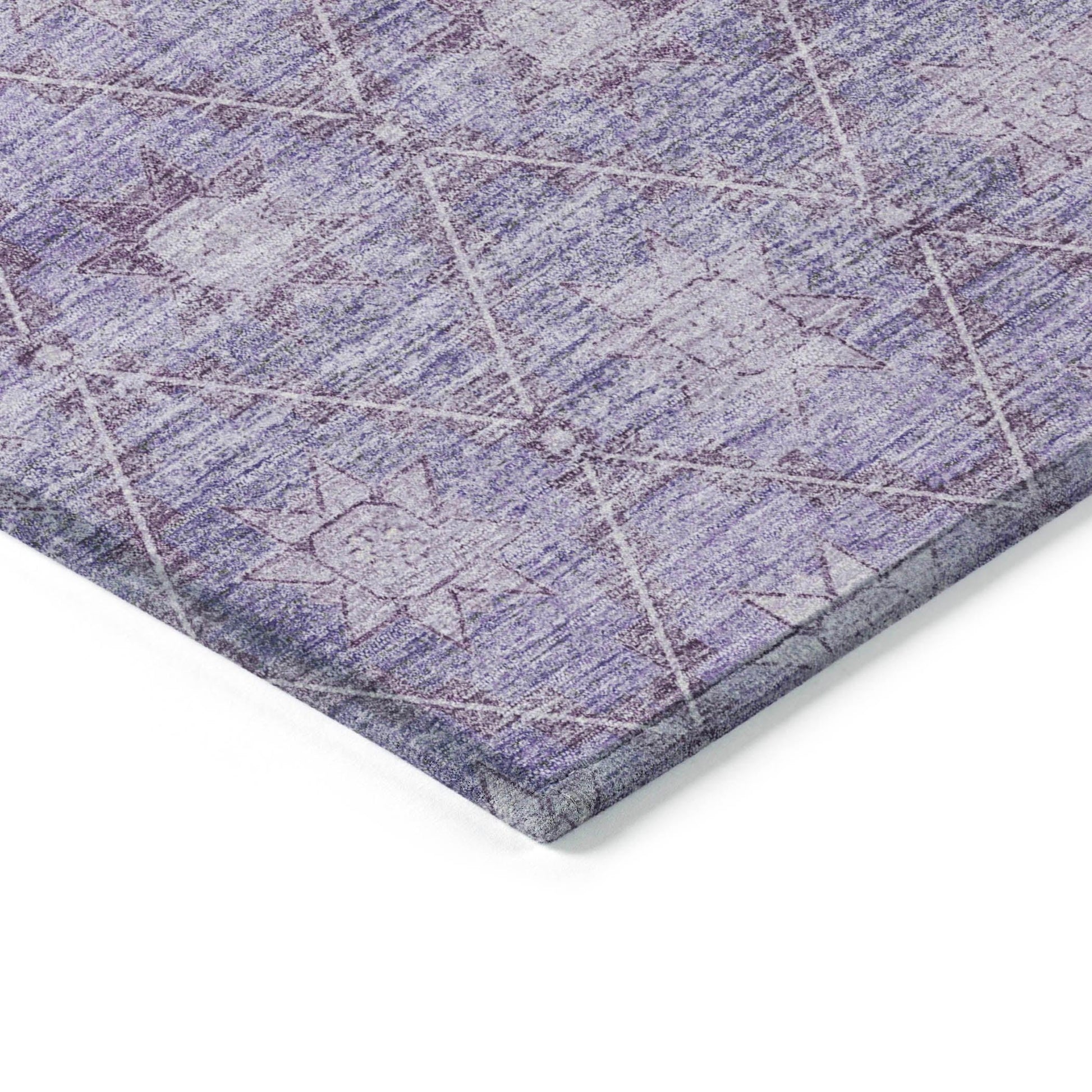 Addison Rugs Uraas Purple Washable Indoor-Outdoor Rug