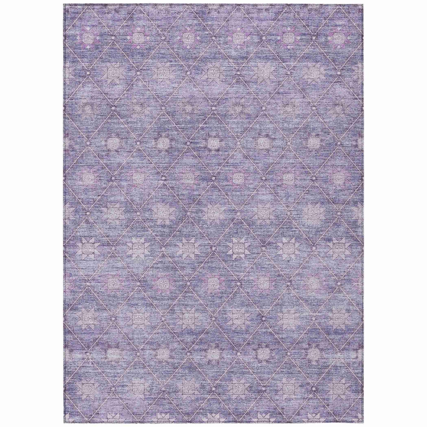 Addison Rugs Uraas Purple Washable Indoor-Outdoor Rug
