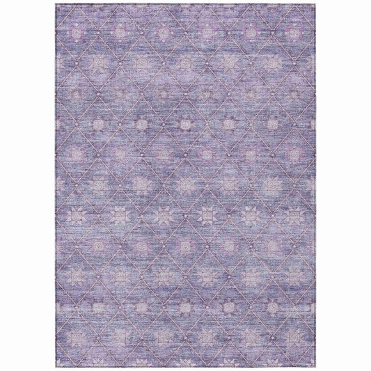 Addison Rugs Uraas Purple Washable Indoor-Outdoor Rug