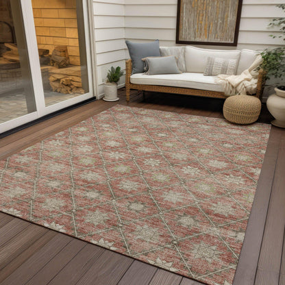 Addison Rugs Uraas Orange Washable Indoor-Outdoor Rug