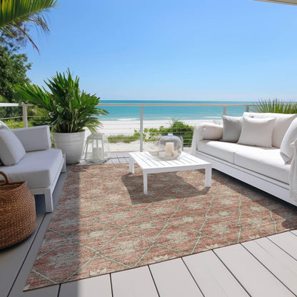 Addison Rugs Uraas Orange Washable Indoor-Outdoor Rug