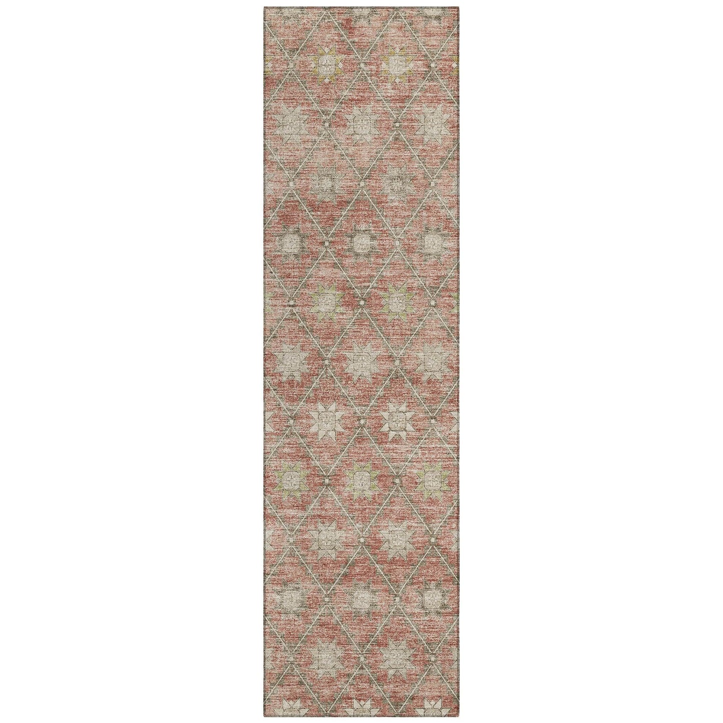Addison Rugs Uraas Orange Washable Indoor-Outdoor Rug