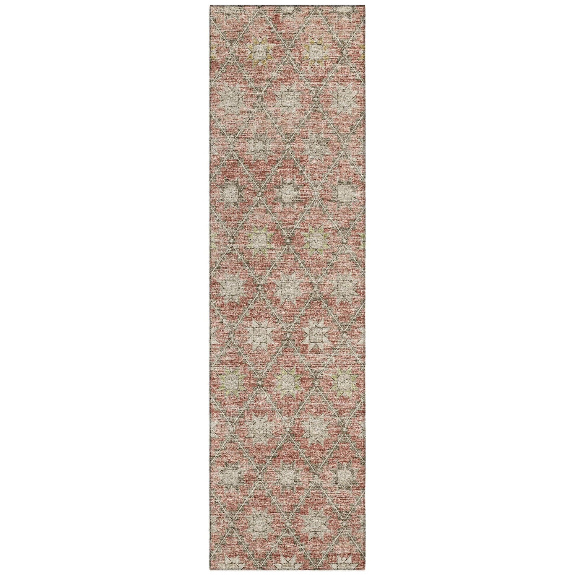 Addison Rugs Uraas Orange Washable Indoor-Outdoor Rug