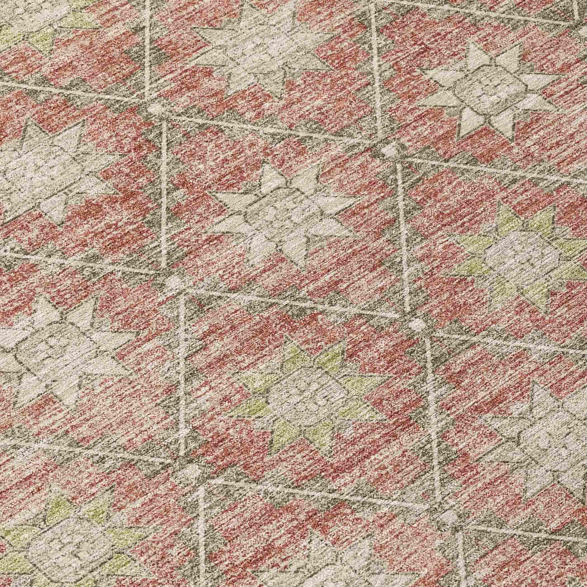 Addison Rugs Uraas Orange Washable Indoor-Outdoor Rug