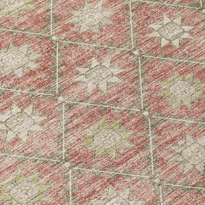 Addison Rugs Uraas Orange Washable Indoor-Outdoor Rug
