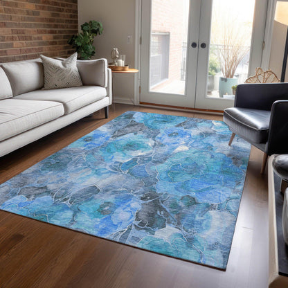 Addison Rugs Uraien Blue Washable Indoor-Outdoor Rug