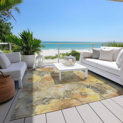 Addison Rugs Uraien Gold Washable Indoor-Outdoor Rug