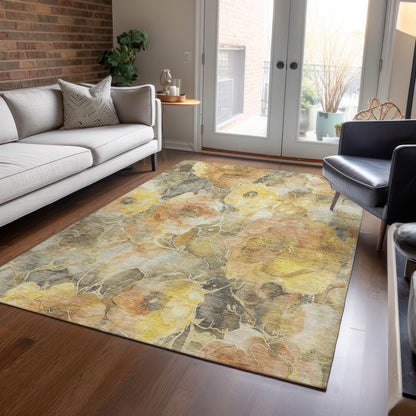 Addison Rugs Uraien Gold Washable Indoor-Outdoor Rug