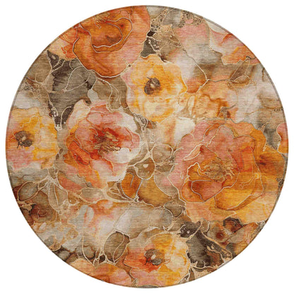 Addison Rugs Uraien Orange Washable Indoor-Outdoor Rug