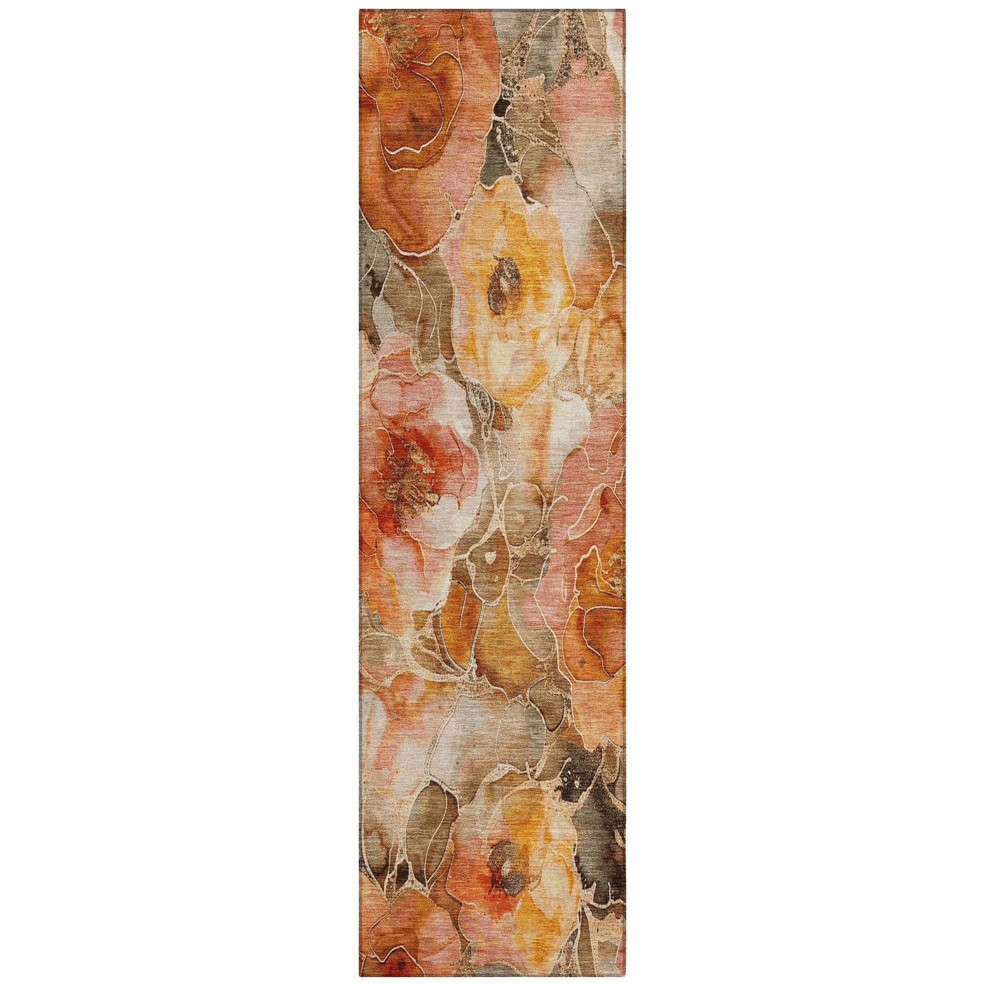 Addison Rugs Uraien Orange Washable Indoor-Outdoor Rug