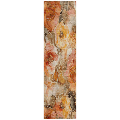 Addison Rugs Uraien Orange Washable Indoor-Outdoor Rug