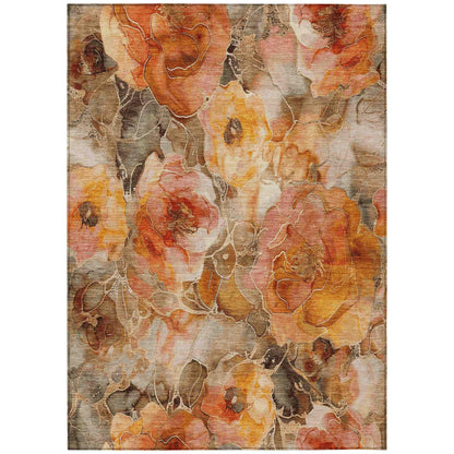 Addison Rugs Uraien Orange Washable Indoor-Outdoor Rug