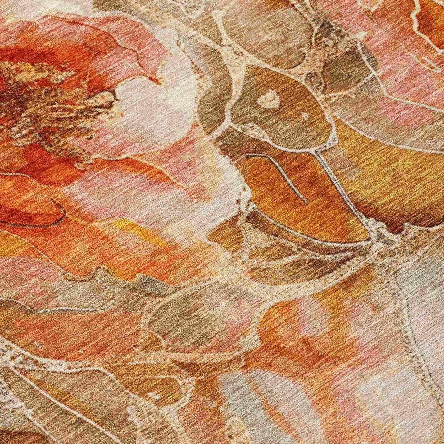 Addison Rugs Uraien Orange Washable Indoor-Outdoor Rug