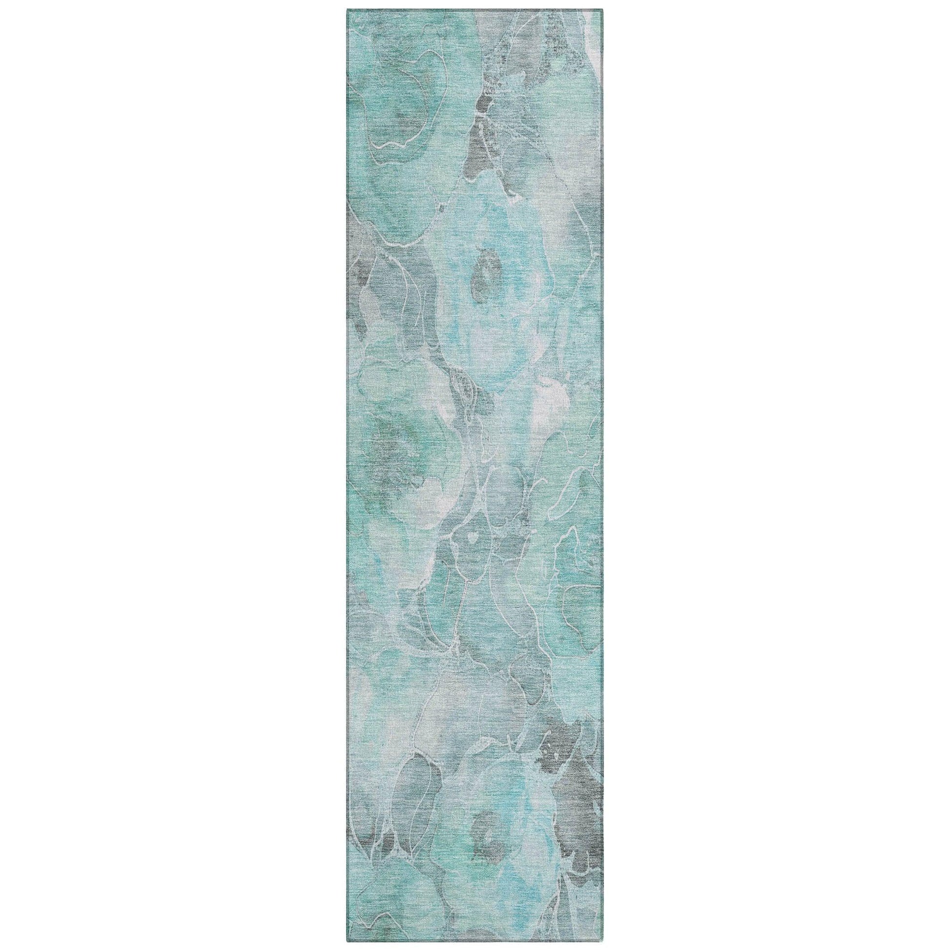 Addison Rugs Uraien Teal Washable Indoor-Outdoor Rug