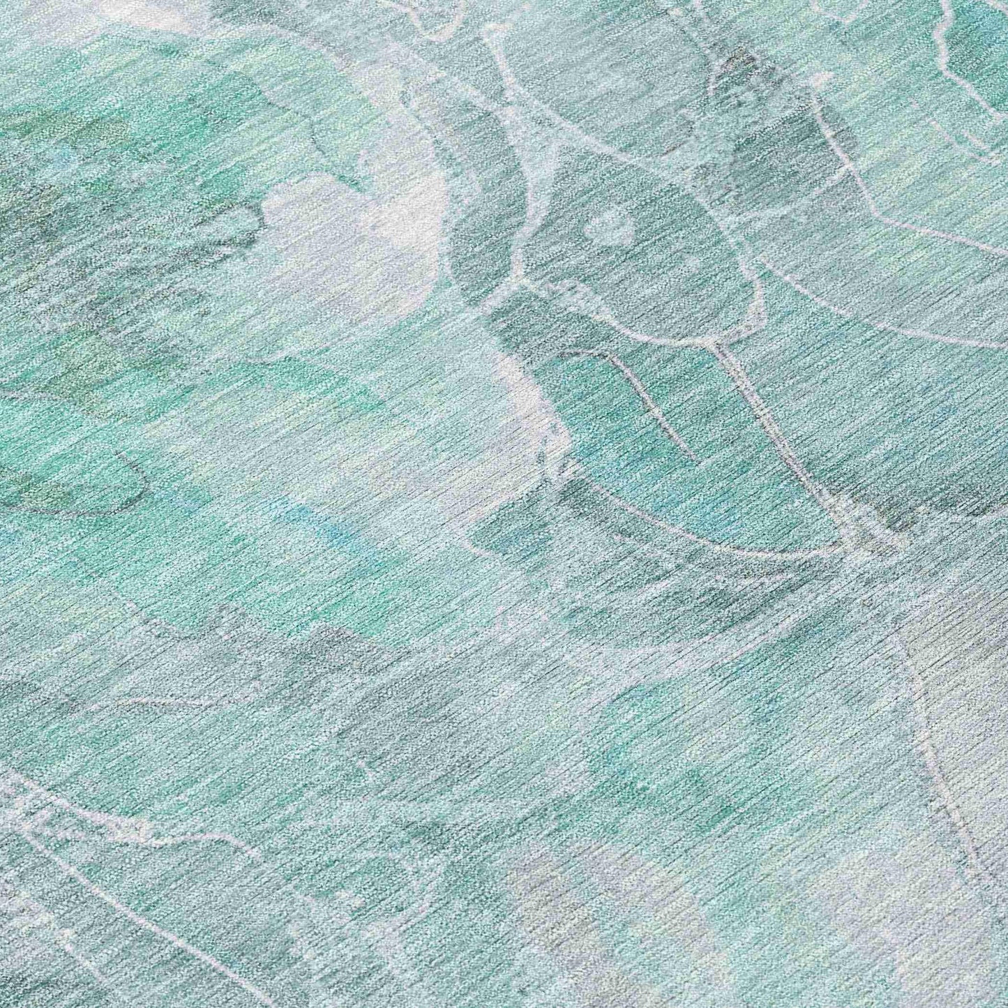 Addison Rugs Uraien Teal Washable Indoor-Outdoor Rug