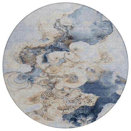 Addison Rugs Uraion Blue Washable Indoor-Outdoor Rug