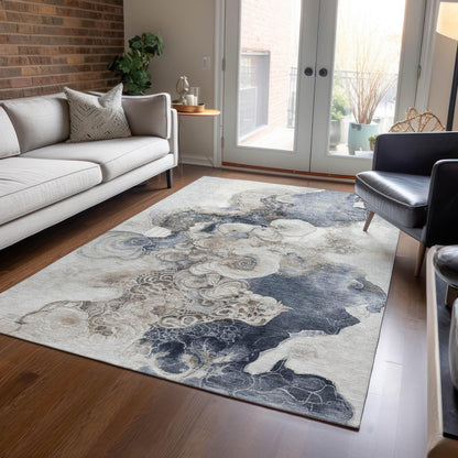 Addison Rugs Uraion Ivory Washable Indoor-Outdoor Rug