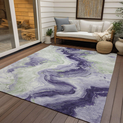 Addison Rugs Vaelain Purple Washable Indoor-Outdoor Rug