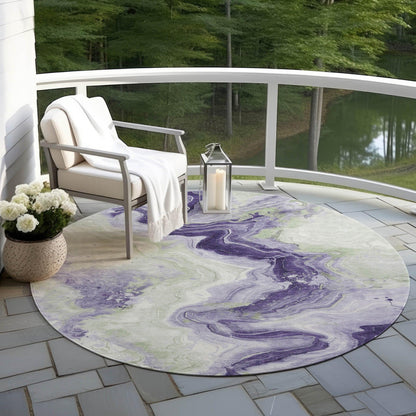 Addison Rugs Vaelain Purple Washable Indoor-Outdoor Rug