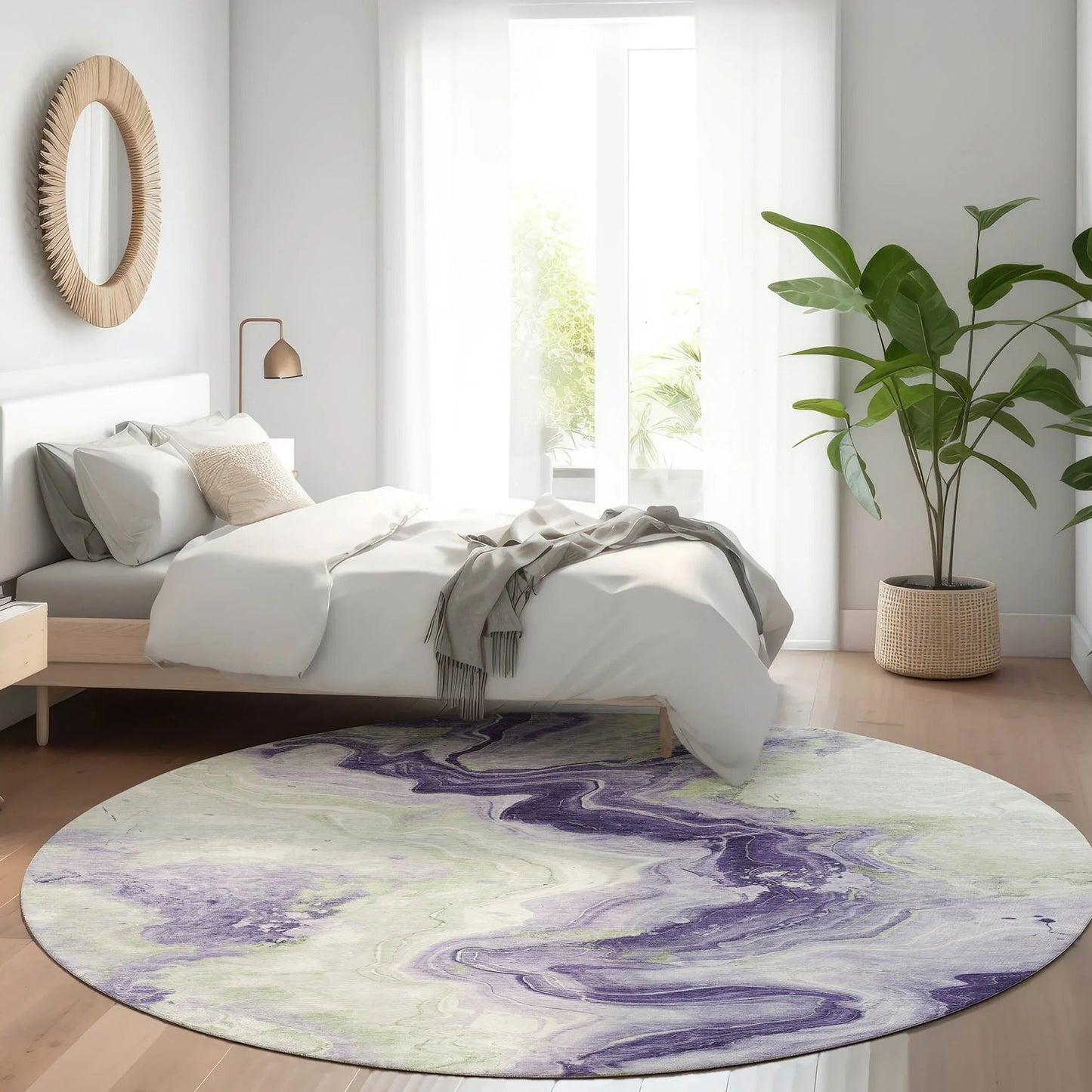 Addison Rugs Vaelain Purple Washable Indoor-Outdoor Rug