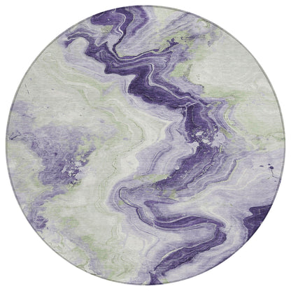 Addison Rugs Vaelain Purple Washable Indoor-Outdoor Rug