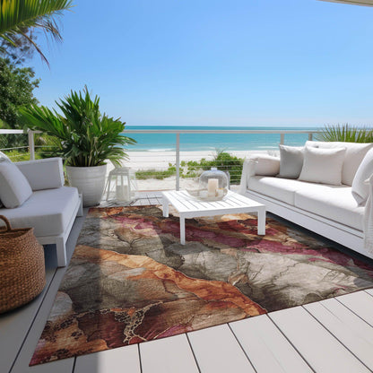 Addison Rugs Vaelara Brown Washable Indoor-Outdoor Rug