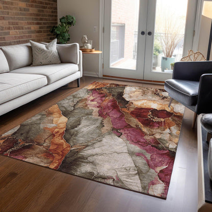 Addison Rugs Vaelara Brown Washable Indoor-Outdoor Rug