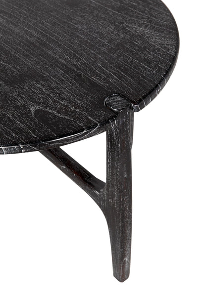 Bucks Wood Black Round Side Table