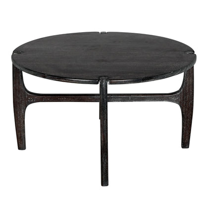 Bucks Wood Black Round Coffee Table