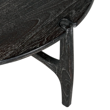 Bucks Wood Black Round Coffee Table