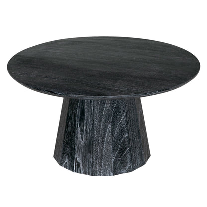 Harlow Wood Black Round Coffee Table