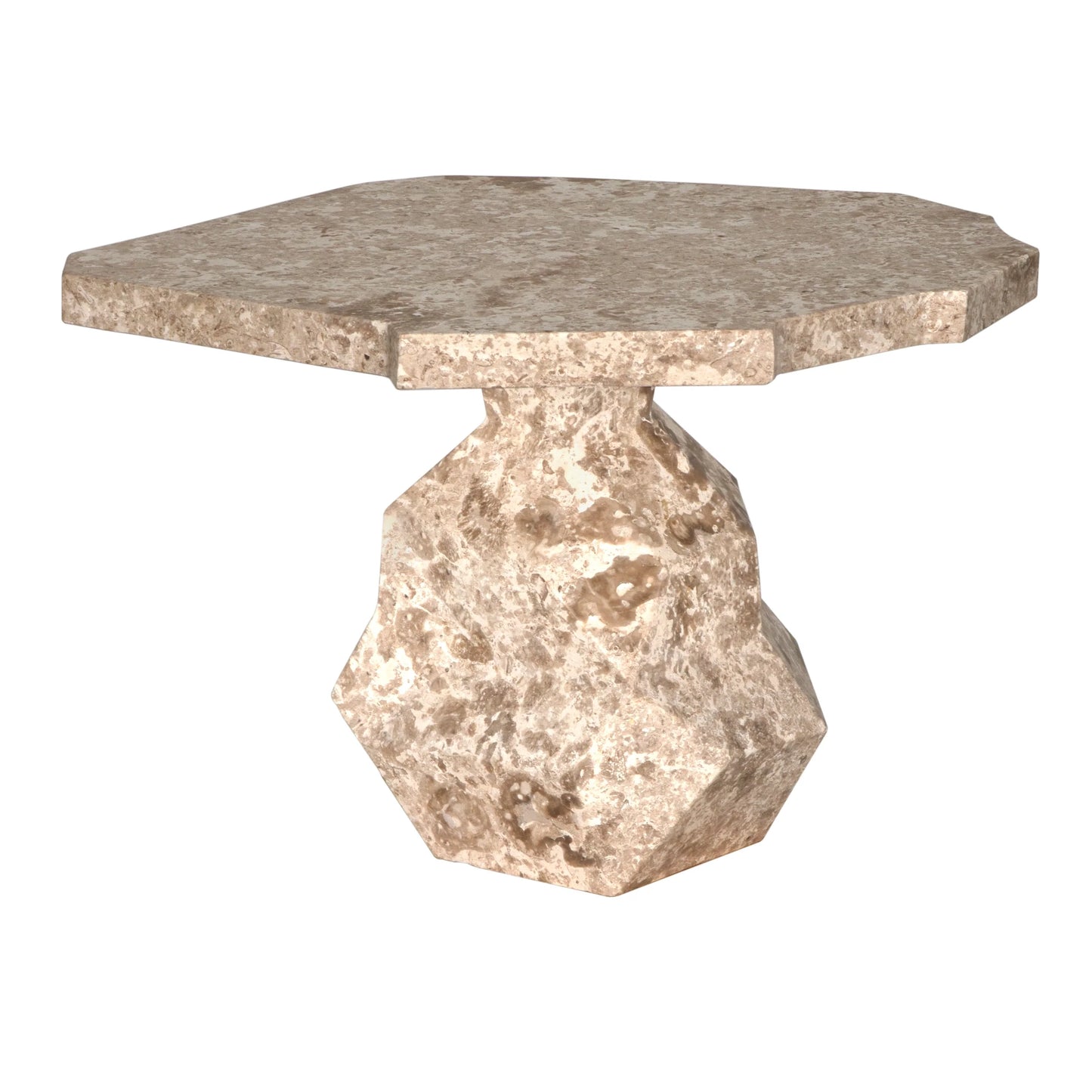 Rind Marble Brown Geometric Table