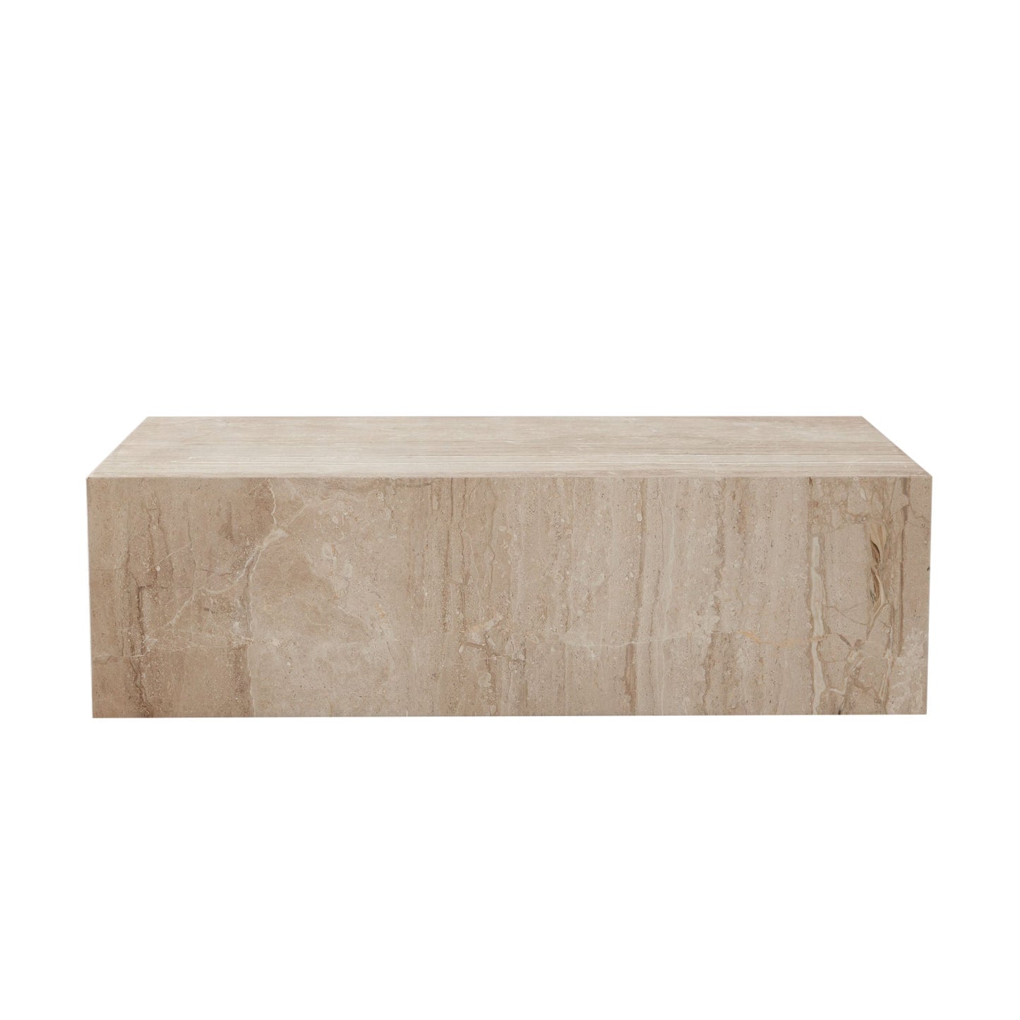 Ark Genuine Beige Marble Rectangular Cocktail Table