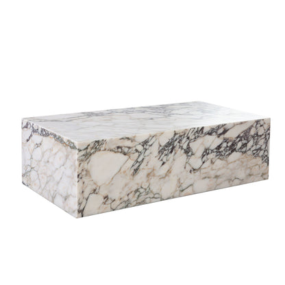 Ark Genuine Viola Marble Rectangular Cocktail Table