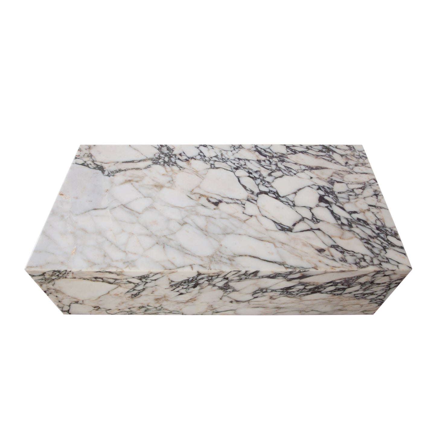 Ark Genuine Viola Marble Rectangular Cocktail Table